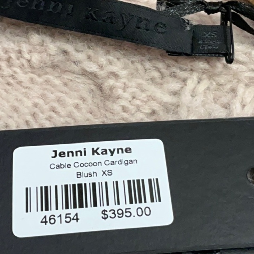 JENNI KAYNE Cable Cocoon Cardigan XS 27” P2P Blush $395 Retail NWT - Picture 4 of 12
